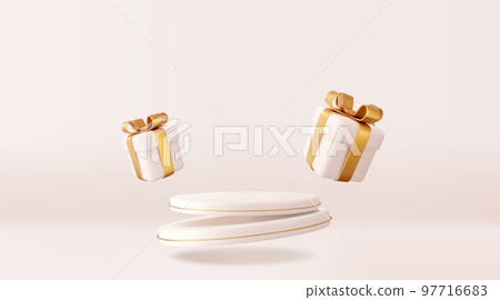 3d Christmas style Product podium scene 97716683