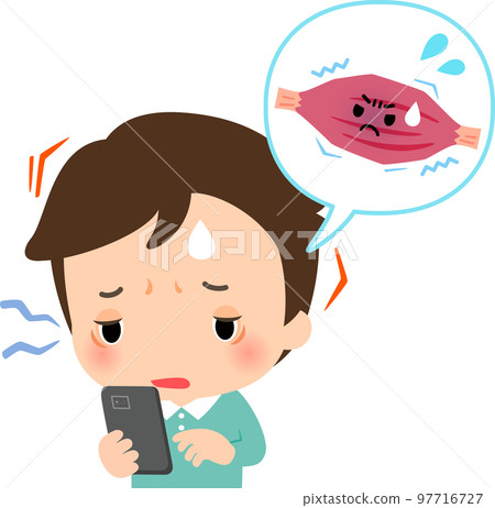 過度用眼、頭部肌肉僵硬的男人 過度用眼、頭部肌肉僵硬的男人 97716727