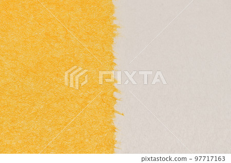 Two-tone background material by Japanese paper (white and yellow) 97717163