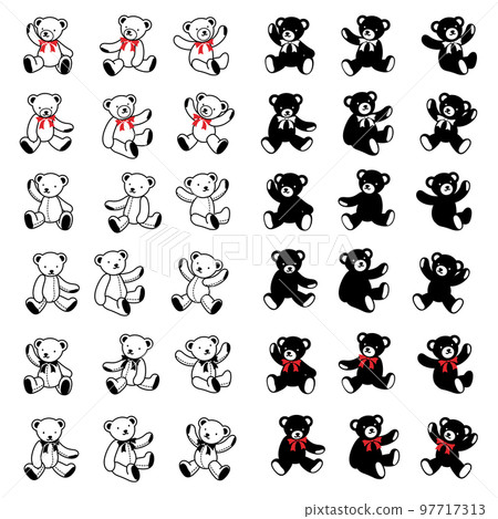 Simple and cute bear vector material, 97717313