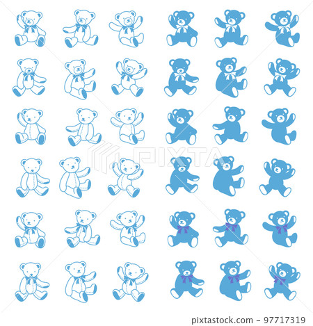 Simple and cute bear vector material, 97717319