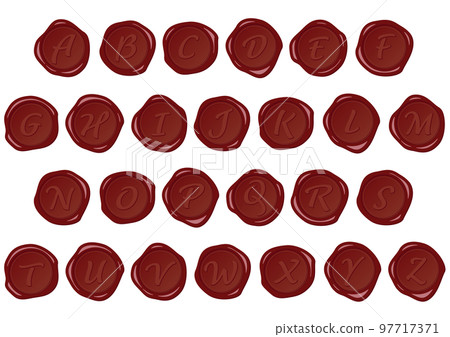 酒紅色密封郵票字母集 酒紅色密封郵票字母集 97717371