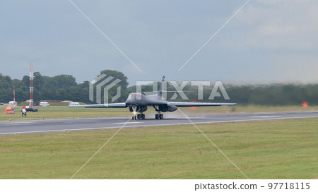 US Air Force B-1B Lancer supersonic bomber takeoff 97718115