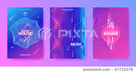 Dance Posters Set. Electronic Sound Cover. Techno Music Flyer. Vector Dj Background. Abstract Dance Poster. Geometric Festival Illustration. Gradient Wave Line. Futuristic Dance Posters. Dance Posters Set. Electronic Sound Cover. Techno Music Flyer. Vector Dj Background. Abstract Dance Poster. Geometric Festival Illustration. Gradient Wave Line. Futuristic Dance Posters. 97718379