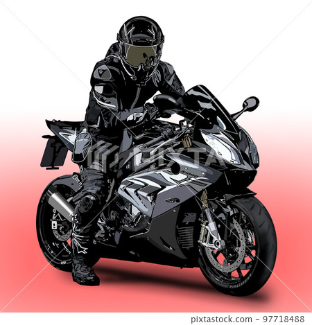 摩托車摩托車騎手剪影機車男 97718488
