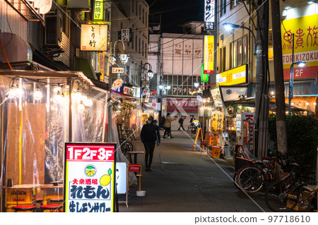 《Tokyo》In front of Akabane station, a nostalgic bar district 《Tokyo》In front of Akabane station, a nostalgic bar district 97718610