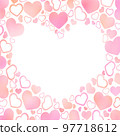 pink heart square frame 97718612
