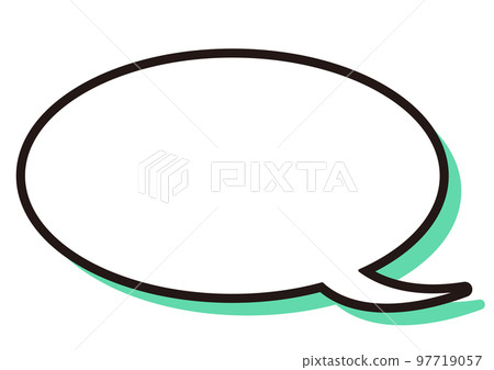 橢圓形語音泡沫滴陰影綠色 97719057