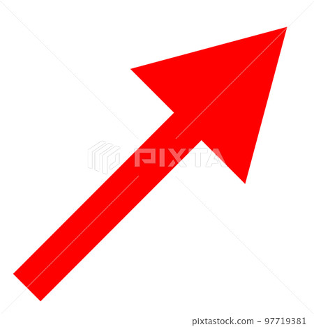 Arrow that rises to the right 97719381
