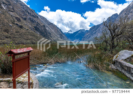laguna in Huascaran National Park in Yungay, Peru laguna in Huascaran National Park in Yungay, Peru 97719444