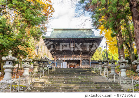 Sendai Toshogu Shrine Zuishinmon Gate Plaque Ginkgo Stone Steps Sendai Toshogu Shrine Zuishinmon Gate Plaque Ginkgo Stone Steps 97719568