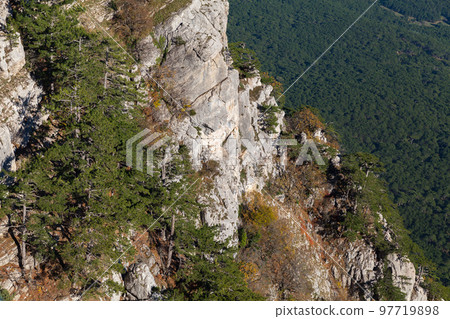 Rocky mountain landscape on a sunny day. Natural photo, Crimea 97719898