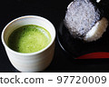 matcha green tea and rice balls 97720009