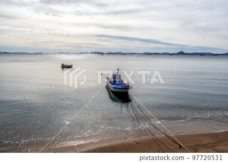 Fishing boats off the coast of Sinan 97720531