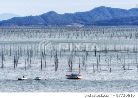 Fishing boats off the coast of Sinan 97720610
