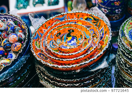 Ceramic souvenir bowls with Ottoman style patterns 97721645