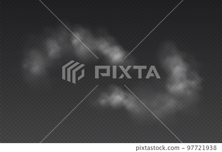 Fog or smoke isolated on transparent background. Realistic smog, haze, mist or cloudiness effect. 97721938