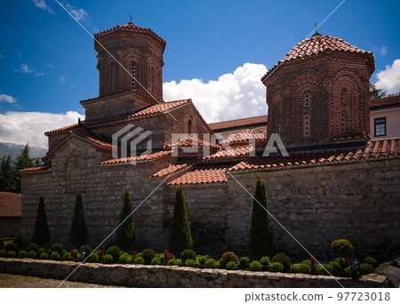 View to Saint Naum Monastery, Ohrid, North Macedonia View to Saint Naum Monastery, Ohrid, North Macedonia 97723018