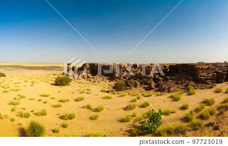 Rock formation at Sahara desert near Tchirozerine region, Agadez, Niger Rock formation at Sahara desert near Tchirozerine region, Agadez, Niger 97723019