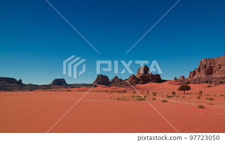 Abstract Rock formation at Boumediene in Tassili nAjjer national park, Algeria 97723050