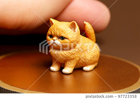 Small plasticine kitten in form of cute children's toy 97723358