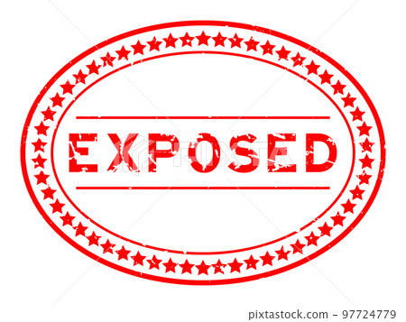 Grunge red exposed word oval rubber seal stamp on white background Grunge red exposed word oval rubber seal stamp on white background 97724779