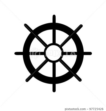 Buddhism religious wheel, chakra symbol, sign, Isolated  Buddhism religious wheel, chakra symbol, sign, Isolated  97725426