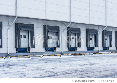 Exterior of the storage at winter day. Exterior of the storage at winter day. 97725752