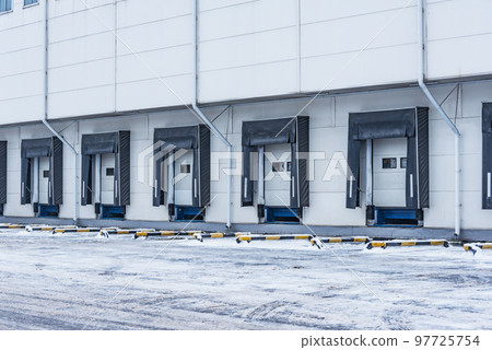 Exterior of the storage at winter day. Exterior of the storage at winter day. 97725754