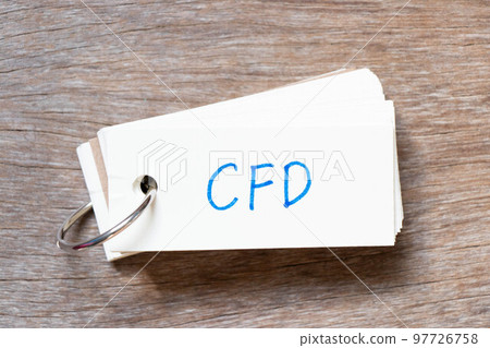 Flash card with handwriting in word CFD (Abbreviation of Contract for Difference) on wood background Flash card with handwriting in word CFD (Abbreviation of Contract for Difference) on wood background 97726758