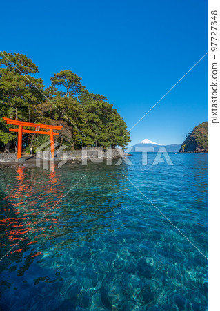 Suruga Bay Torii and Mt. Fuji "Heda, Numazu City" 97727348