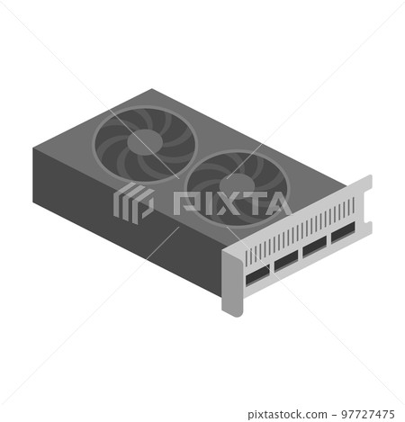 Illustration of a simple video card Illustration of a simple video card 97727475