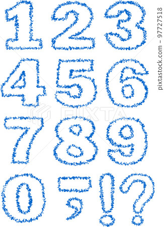 Numbers set, vector Numbers set, vector 97727518