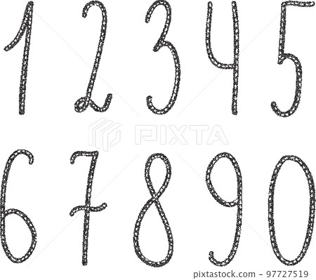 Numbers set, vector 97727519