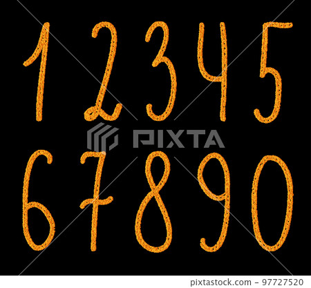Numbers set, vector 97727520