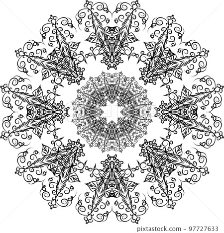 Abstract mandala or snowflake Abstract mandala or snowflake 97727633