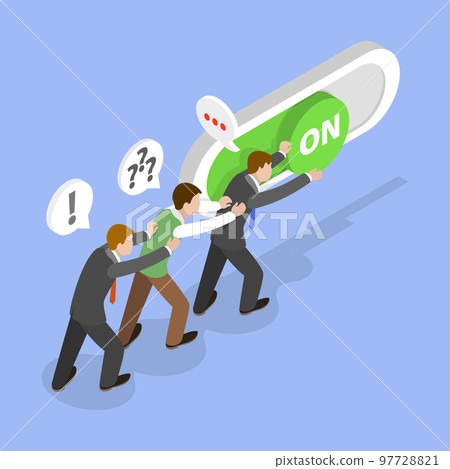 3D Isometric Flat Vector Conceptual Illustration of Turn On Switch 3D Isometric Flat Vector Conceptual Illustration of Turn On Switch 97728821