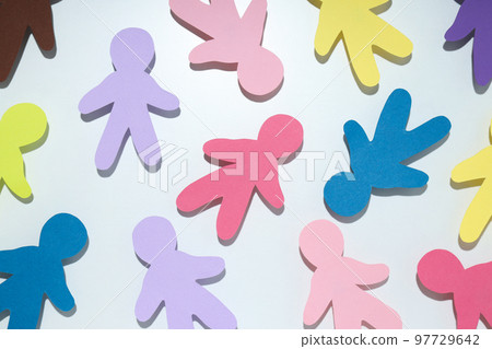 Concept of Diversity, Inclusion and Equality, top view 97729642