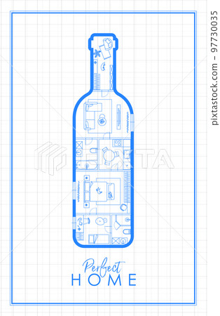 Wine bottle construction drawing 97730035