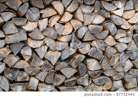 Dry chopped firewood logs  97732445