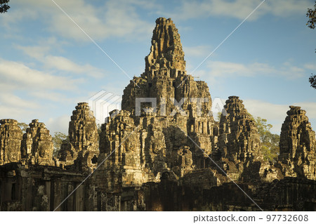 Khmer Buddhist temple Bayon, Angkor Thom, Cambodia 97732608
