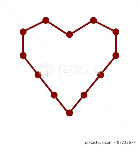 Heart Love Emoji Icon Object Symbol Gradient Vector Art Design Cartoon Isolated Background. 97732677