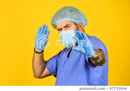 Stop virus. Vaccination program. Pharmaceutical company business producing vaccine. Vaccine ampoule hands doctor. Scientific discovery. Get free vaccine. Buy medicines. Secret laboratory project Stop virus. Vaccination program. Pharmaceutical company business producing vaccine. Vaccine ampoule hands doctor. Scientific discovery. Get free vaccine. Buy medicines. Secret laboratory project 97733044