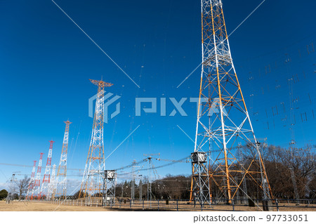 Scenery with a radio tower in Ibaraki Prefecture Scenery with a radio tower in Ibaraki Prefecture 97733051