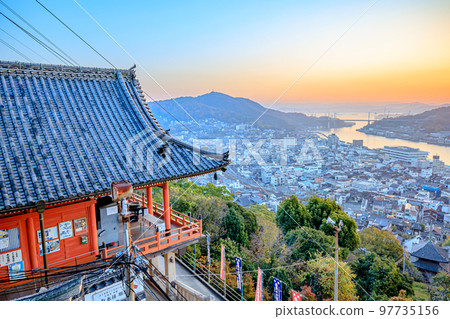 Senkoji Temple in early morning autumn, Onomichi City, Hiroshima Prefecture Senkoji Temple in early morning autumn, Onomichi City, Hiroshima Prefecture 97735156