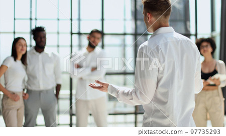 Speaker at Business Conference and Presentation in office Speaker at Business Conference and Presentation in office 97735293