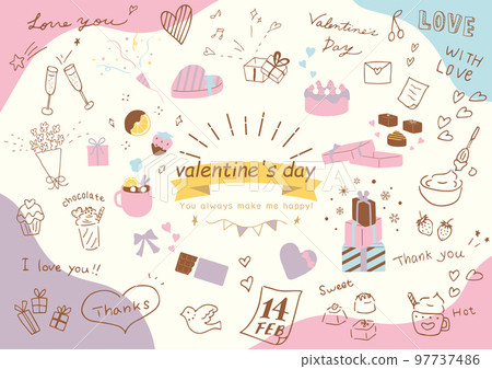情人節手寫圖標集 97737486