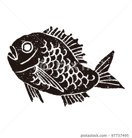 Stamp-style faded sea bream 97737495