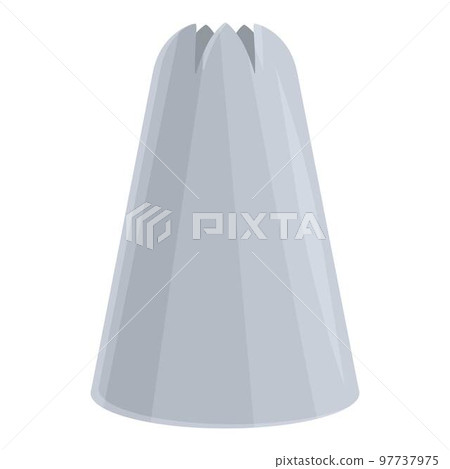 Icing nozzle topping icon cartoon vector. Cream food. Sugar tube 97737975