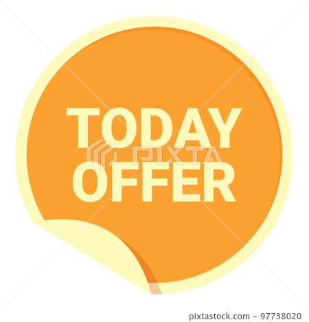 Today offer button icon cartoon vector. Sale tag. Super price Today offer button icon cartoon vector. Sale tag. Super price 97738020
